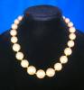 Click to view larger image of Graduated  Faux Pearl Gold Bead  Necklace (Image6)