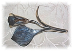 Sterling Silver Lily Brooch Signed Nougee Denmark