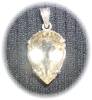 Click to view larger image of Sterling Silver Pear Shaped Lemon Citrine Pendant (Image5)