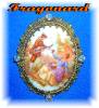 Click to view larger image of Goldtone  Filigree Rhinestones Porcelain  Cameo Brooch (Image3)