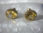 Click here to enlarge image and see more about item 06170201: vintage pair of screwback goldtone earrings . . . . . .