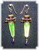 Click to view larger image of Antique Yellow French Glass Drop Earrings (Image4)