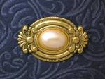 Click to view larger image of Goldtone and Pearl Pin, Brooch. (Image8)
