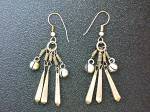Click to view larger image of Silvertone Dangly Ethnic Jingling Earrings. (Image2)