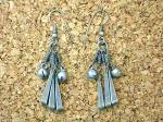 Click to view larger image of Silvertone Dangly Ethnic Jingling Earrings. (Image4)