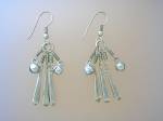 Click to view larger image of Silvertone Dangly Ethnic Jingling Earrings. (Image5)