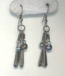 Click to view larger image of Silvertone Dangly Ethnic Jingling Earrings. (Image6)
