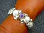Click to view larger image of Mexican Silver & Purple Amethyst Bracelet (Image1)