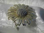 Large Silvertone SARAH COVENTRY Brooch