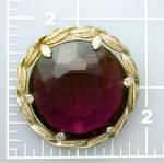 Click to view larger image of Cameo Brooch Goldtone Tortoise Color Glass Cameo Brooch (Image2)