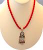 Click to view larger image of Sterling Silver Zuni Coral Mother Pearl Turquoise Penda (Image4)