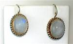 Click to view larger image of Sterling Silver & Moonstone Pierced Earrings (Image4)