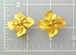 Click to view larger image of Goldtone PASTELLI Flower Clip Earrings (Image2)