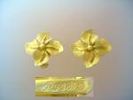 Click to view larger image of Goldtone PASTELLI Flower Clip Earrings (Image3)