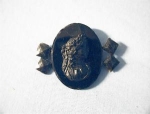 Click here to enlarge image and see more about item 0804200259: Antique Black Glass Jet Cameo