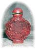Click to view larger image of CINNABAR CHINESE Ornate SNUFF BOTTLE (Image2)