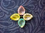 Click to view larger image of Avon Goldtone & Citrine, Pink, Blue Glass Stone Brooch (Image7)