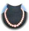 Click to view larger image of Sponge Coral Pink Graduatedd Bead Necklace (Image7)