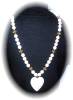 Click to view larger image of Bone Ivory Heart Antique  Beads Necklace  (Image4)