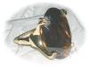 Click to view larger image of Heavy Gold Plate Smoky Topaz/Glass Ring Pat . . . . (Image3)
