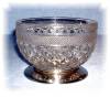 Click to view larger image of PRESSED GLASS BOWL WITH SILVER PLATE BASE (Image2)
