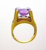 Click to view larger image of 10K Gold Amethyst and Garnet Ring  (Image8)