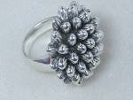 Click to view larger image of Sterling Silver LARGE Flower Ring Thailand (Image2)