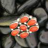 Click to view larger image of Navajo  Sterling Silver Mediterran Coral Ring  (Image5)