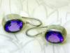 Click to view larger image of Sterling Silver Amethyst Earrings (Image3)