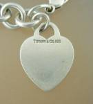 Click to view larger image of Tiffany Sterling Silver  Bracelet Heart Charm BDP (Image3)