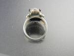 Click to view larger image of Ring Sterling Silver Frog Onyx Eyes Signed S.E (Image4)