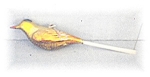 Antique Handblown Glass Gold/ReChristmas Bird