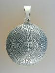 Click to view larger image of Pendant Sterling Silver Aztec Calender Mexico (Image1)
