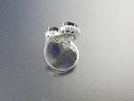 Click to view larger image of Ring Sterling Silver Kashmir Sapphires Blue and White (Image4)