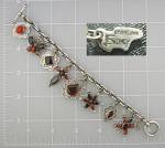 Click to view larger image of LEO FEENEY Coral Garnet Sterling Silver Charm Bracelet  (Image5)