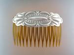 Click to view larger image of Hair Comb Sterling Silver With Hearts (Image2)
