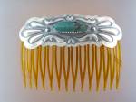 Click to view larger image of Hair Comb Sterling Silver With Hearts (Image3)