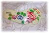 Click to view larger image of Lucite Bakelite Hair Slide Hand Painted  (Image2)