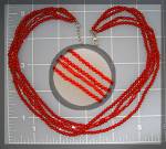 Click to view larger image of Necklace Coral and Sterling Silver Clasp 4 Strand (Image3)