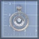 Click to view larger image of Natural White Zircon Pendant Sterling Silver Peggy V  (Image3)