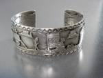 Click to view larger image of Navajo Sterling Silver Storyteller Cuff Mary Jackson (Image1)