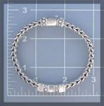 Click to view larger image of Natural White Zircon Bracelet Sterling Silver By Peggy  (Image6)