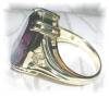 Click to view larger image of Amethyst  and Diamond Ring 10 K Gold (Image7)