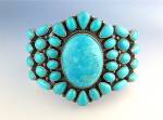 KIRK SMITH Sleeping Beauty Turquoise Sterling Silver Br