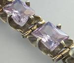 Click to view larger image of Bracelet Sterling Silver Lavender CZ Mexico (Image4)