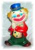 Click to view larger image of BANK - VINTAGE CLOWN BANK STANDS 7 1/2 INCHES TALL . . (Image6)