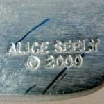 Click to view larger image of Pewter Designer Alice Seeley Abstract Brooch 2000 (Image6)