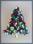 Click to view larger image of Christmas Pin Borealis Rivoli Vintage Crystal .... (Image2)