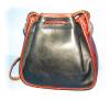 Click to view larger image of Black Tan Leather BRIGHTON Bucket Bag (Image3)