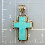 Click to view larger image of Cross Turquoise Sterling Silver Indonesia (Image3)